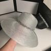 Nuovo Cappello da Sole Panama in Seta Argentata Ultra-sottile Traspirante Estivo Cappello a Secchiello da Donna Cappellino da Sole Cappello Fedora Basso Regalo per Uomini e Donne