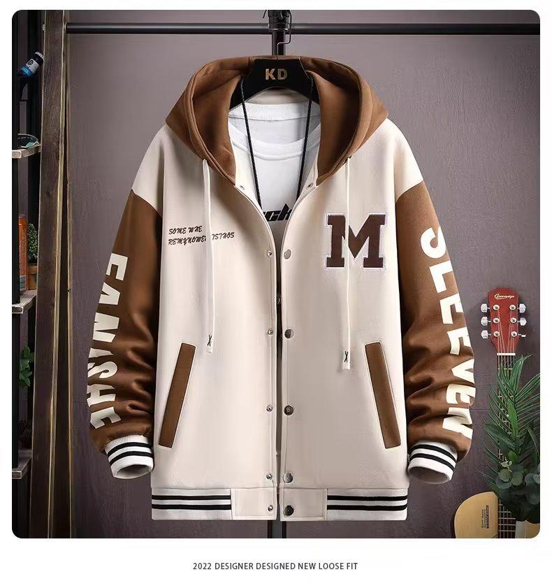 Übergröße Herren Hoodie Strickjacke & Jacke Set - Teenager Frühling/Herbst Stil - Gutaussehendes Zweiteiliges Sportswear für Mittelschüler