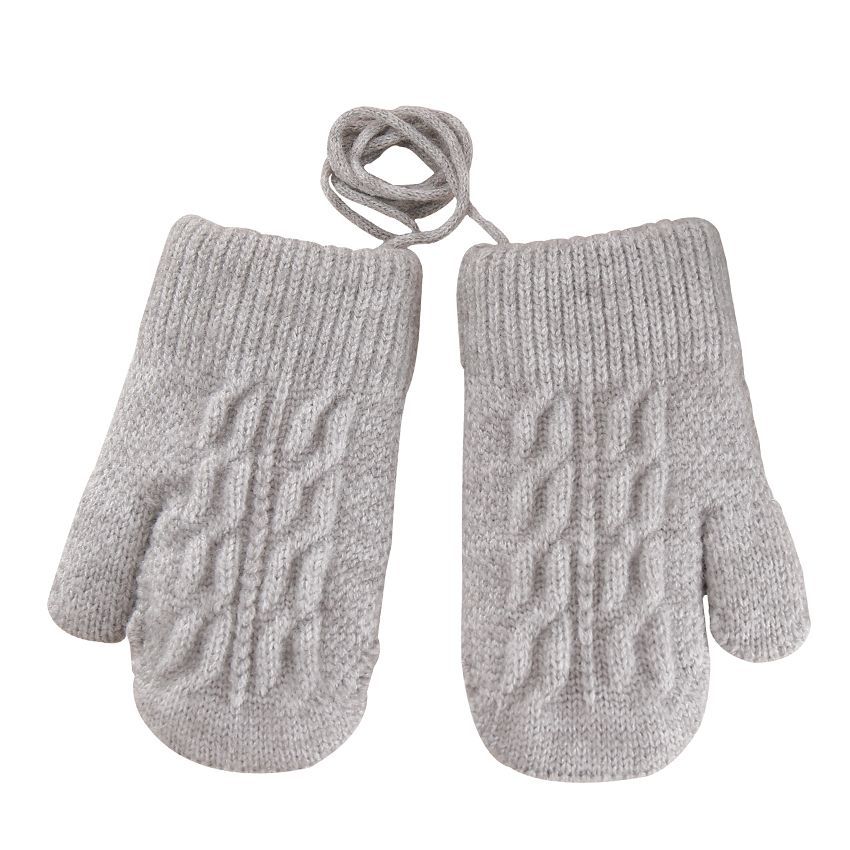 Warm Cartoon Children Gloves Fleece Coldproof Kids Full Fingers Gloves Warm Knitted