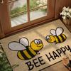 Happy Mood Doormat Cute Bee Carpet Welcome Mat Rug For Bedroom Carpet For Live Room  Outdoor Carpet Home Decor