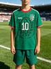 Mexico 10 Print Green Soccer Jerseys Men T Shirt Women Tee Boys Top Children Parent Child Quick Dry Short Sleeves Kids Tshirt