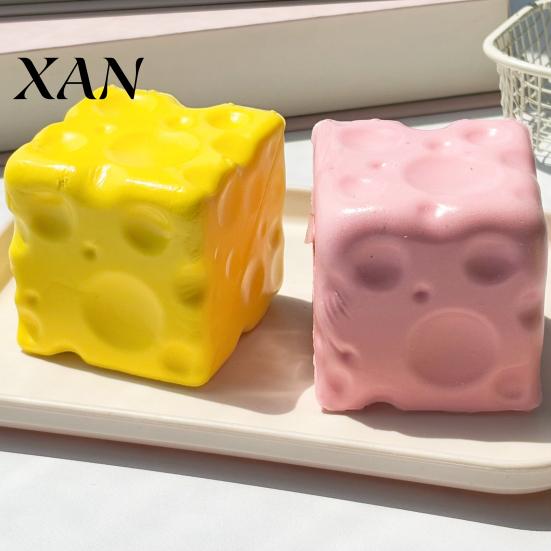 Adult Stress Toy Fake Cheese Squeeze Toy, Anxiety Relief Cube Sensory Relaxation Hand Slow Rising Pinch Home Office Tool Reliever