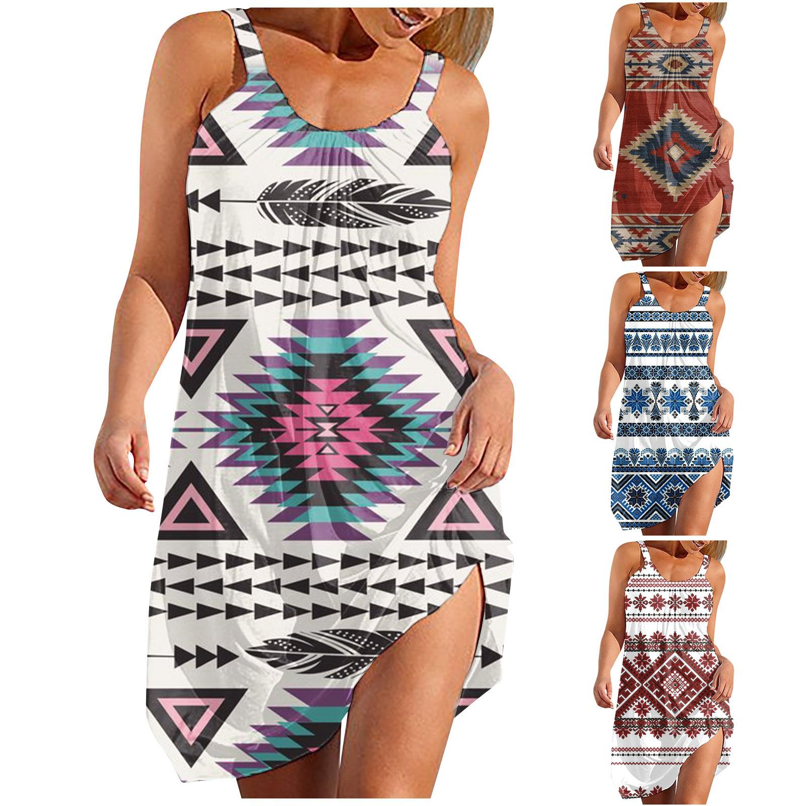 

Женское модное летнее платье без бретелек без рукавов с принтом