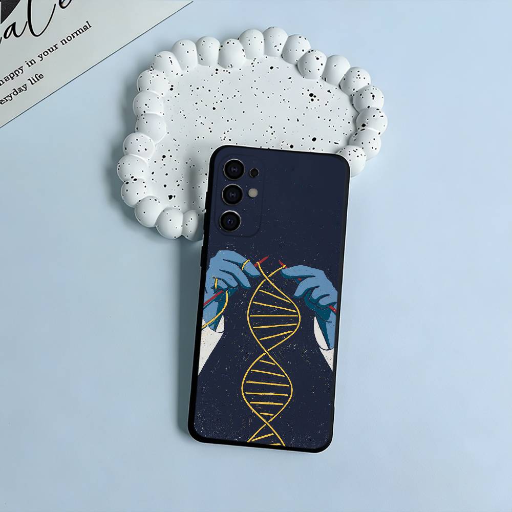 

S-Science DNA Biology Black Soft Silicone Phone Case for Samsung S25, S24, S21, S22, S23, S30, Ultra, S20, Plus, FE, Lite Samsung S30Ultra5G