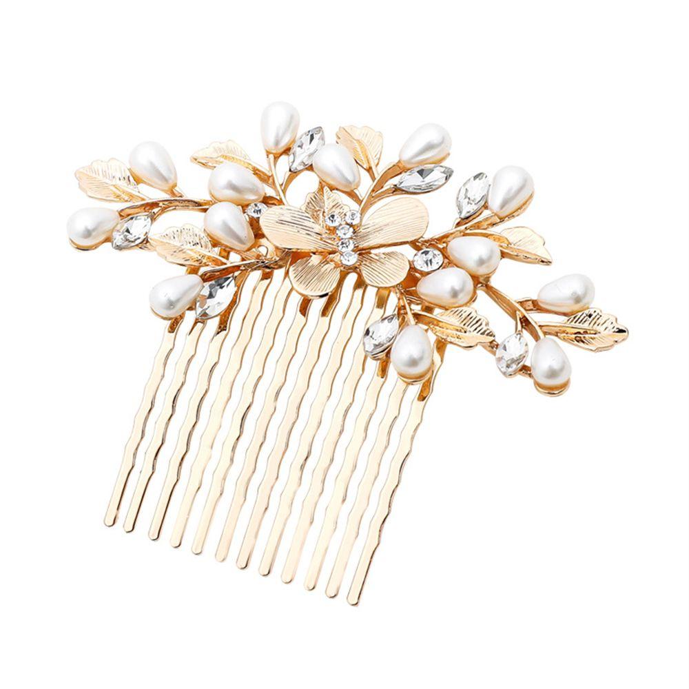 Hairpin Korean Style Headwear Five-tooth Hair Comb Rhinestone Hair Stick Hair Accessories