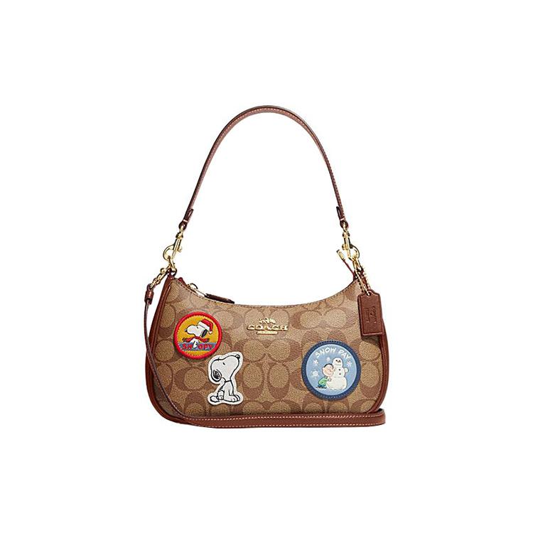 New COACH X Peanuts Snoopy Teri 25 Shoulder Bag CE848-IMT1O