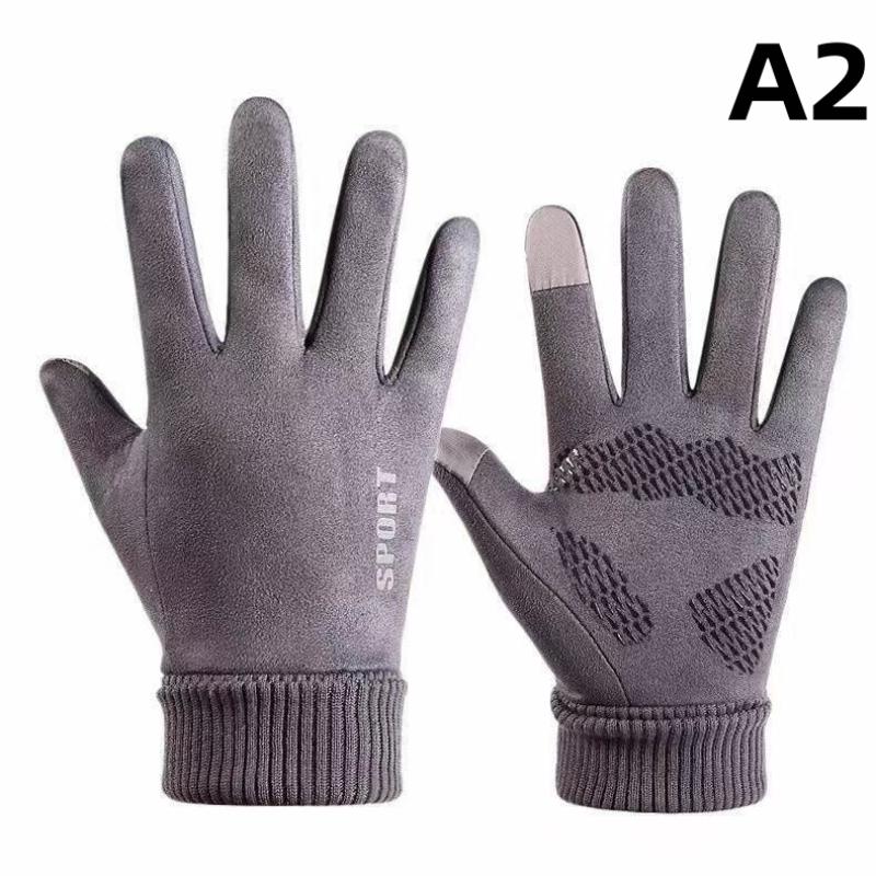 1pair Autumn Winter Outdoor Cycling Gloves Gym Fitness Sports Running Warm Touch Screen Nonslip Gloves Mountaineering Gloves