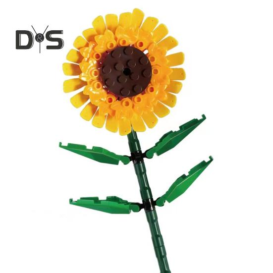 Feine Verarbeitung: Montieren Sie gefälschte Blumen, Anti-Fall-Fancy-Bausteine, Blumenstrauß, Rose