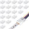 20pcs LED Strip Connector 2/3/4/5/6pin Electric Wire Connector For 5050 RGB CCT RGBW LED Strip Lights To Wire Connection Use