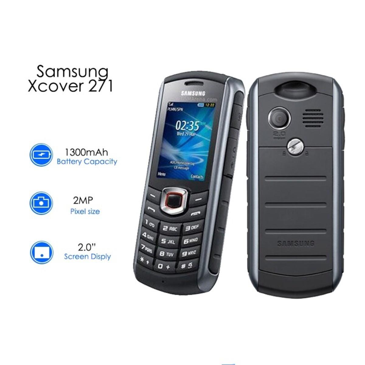 Samsung Black Refurbished Xcover 271 B2710 Original 1300Mah 2Mp 3G Waterproof Unlocked Cellphone