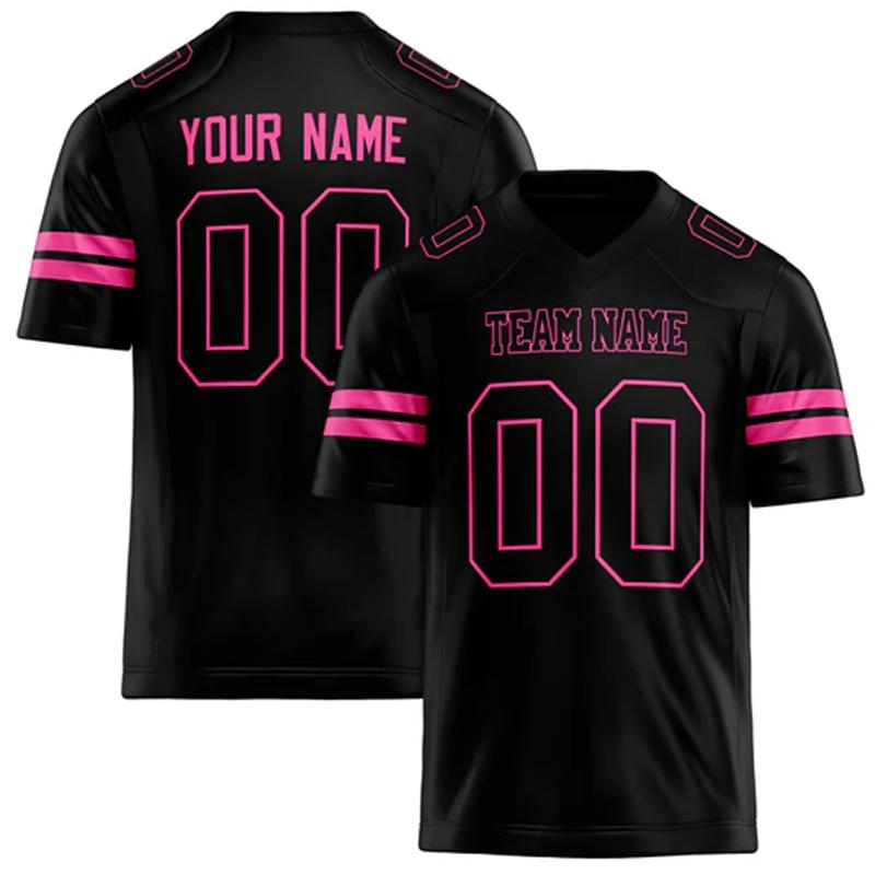 Customized Team Name Number Name Rugby T-shirt Personalized Black Mens Sports T Shirt Loose Quick Dry Team Uniforms