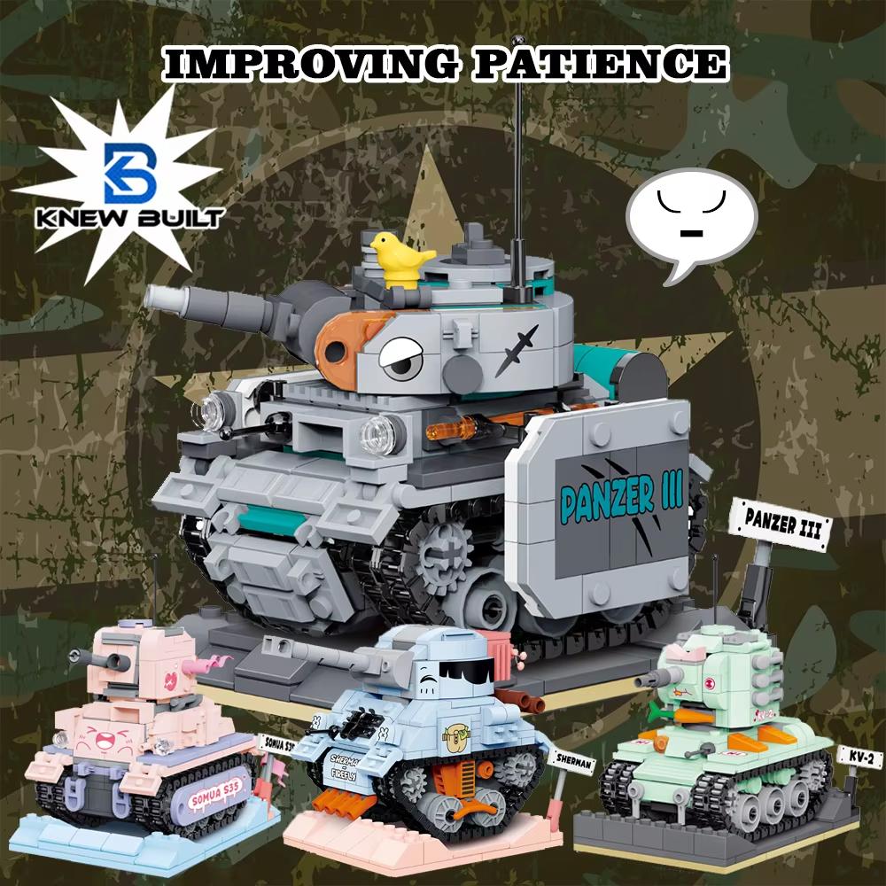 ToylinX Mini Tank Building Blocks Learning Toys Educational Military Model Construction Children And Adolescents Gift Set