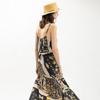 WEDNESDAY DELIGHT Wd_Ethnic Patchwork Slip Dress_Black