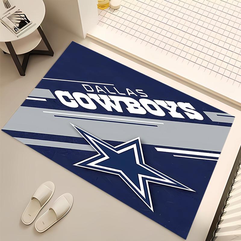 1pc Dallas Cowboys Print Area Rug - Soft, Washable Non-Slip Indoor Mat, Living Room, Home Office Decorative Rug,Office Decorative