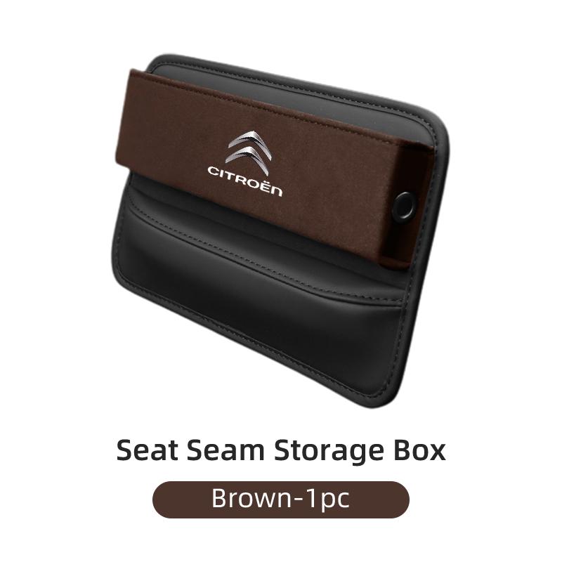 Autositz-Spalt-Aufbewahrungsbox Wildleder für Citroen C4 C3 C5 C1 C2 Berlingo Celysee Cactus Picasso Aircross Saxo Grand alc256