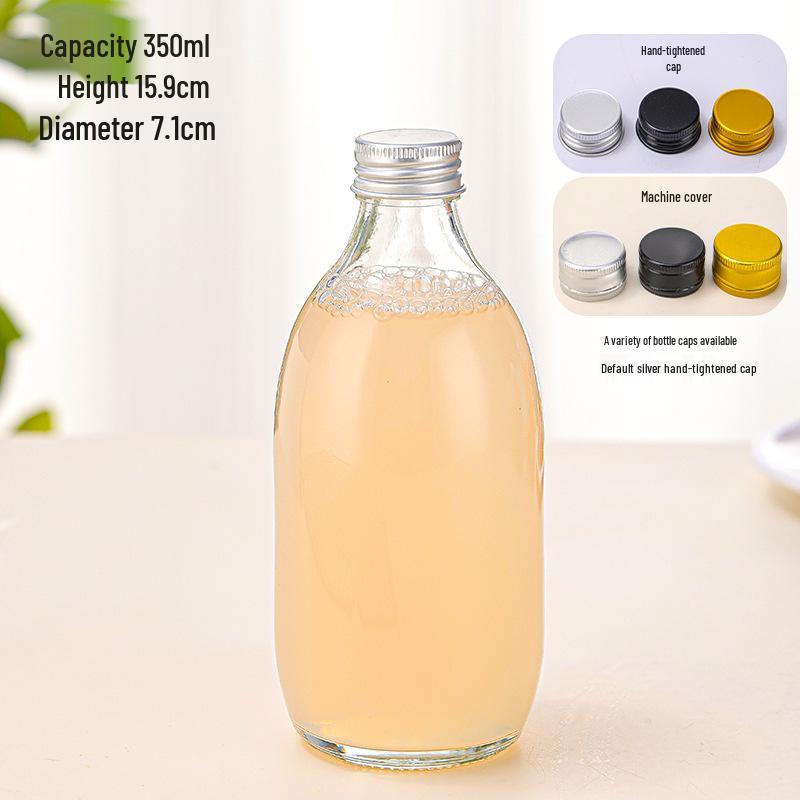 Cold Brew Coffee & Tea Glass Bottle, 350ml - High Transparency, Multi-Purpose for Beverages, Fruit, or Wine