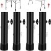4 Pcs Folding Table Leg Extenders, Highly Durable Steel Folding Table Leg Risers for Straight and Bent Legs, Adjustable Height for Riser 3.6in/5.2in