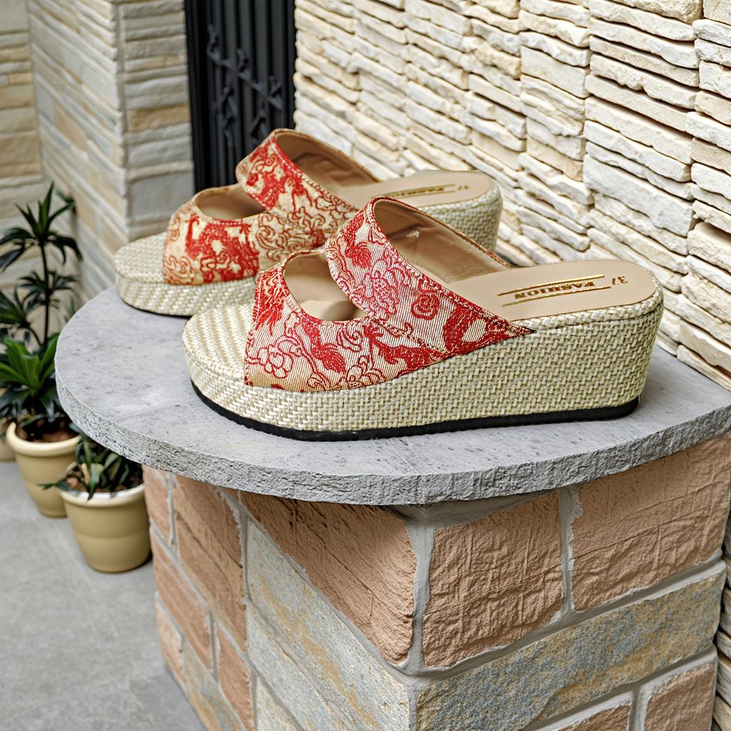 Fashion Women Shoes Style Woven Embroidery Shoes Ladies Fashion Breathable Flat Sole Casual Shoes for Women Zapatos De Mujer