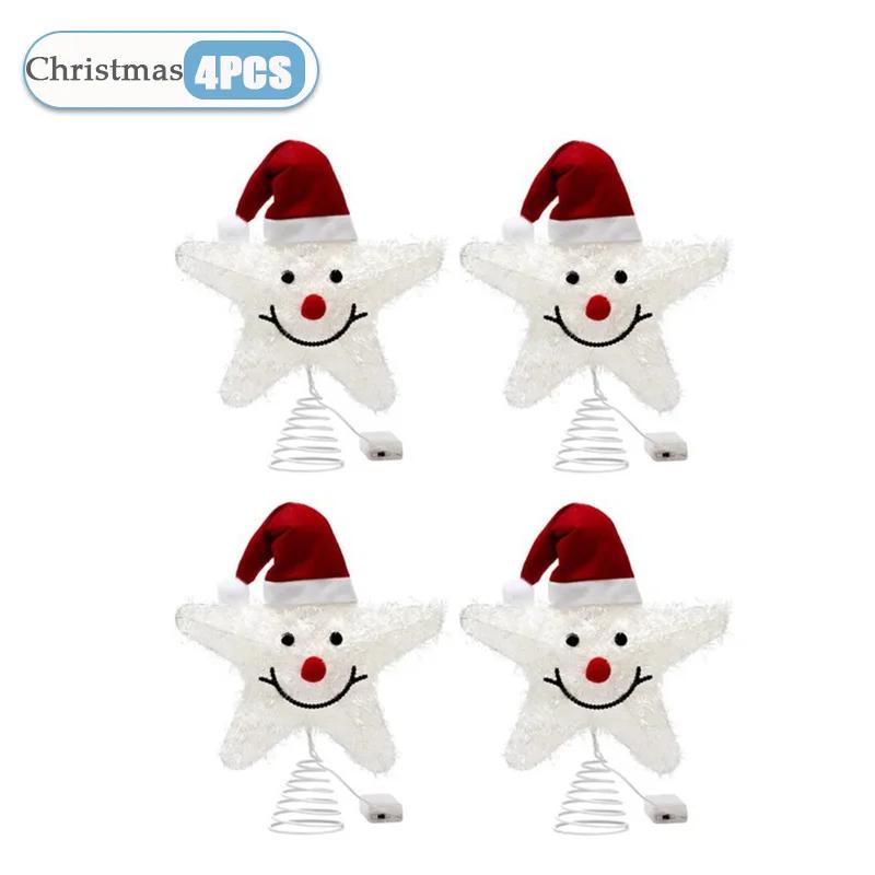 Yeni Noel Ağacı Süsü LED Işıklı Yıldız Süs Işıklı Noel Süsü Noel Ağacı Tepe Yıldızı Süsü