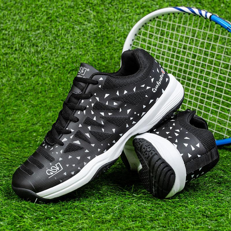 Absorção de choque do casal anti-skid resistente ao desgaste moda ao ar livre sapatos de badminton sapatos de vôlei treinamento sapatos esportivos