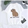 T-shirt d'été Mignon IMPRIMÉ CAPYBARA T-shirt Graphique Fleur Doux Mode Femme Vêtements Décontractés Manches Courtes T-shirt Haut Féminin