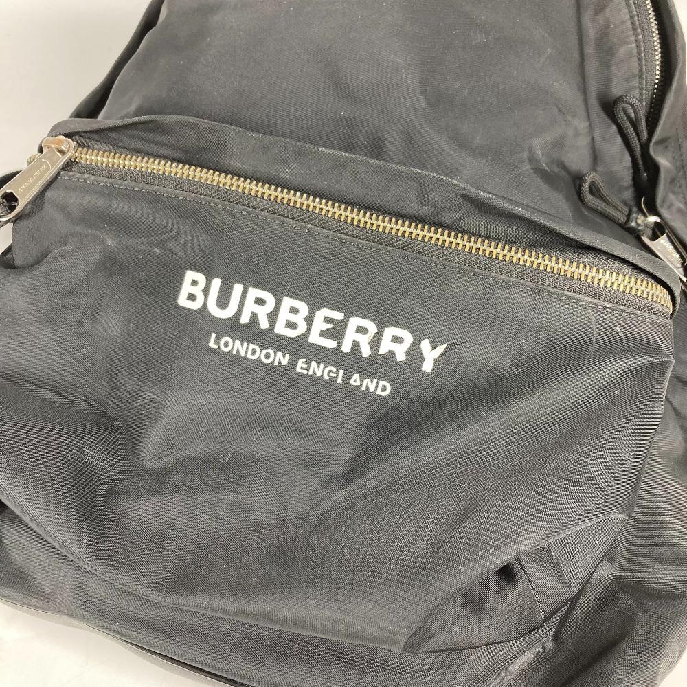 BURBERRY 8016109 Bicolor logo backpack bag Backpack Nylon Black/White