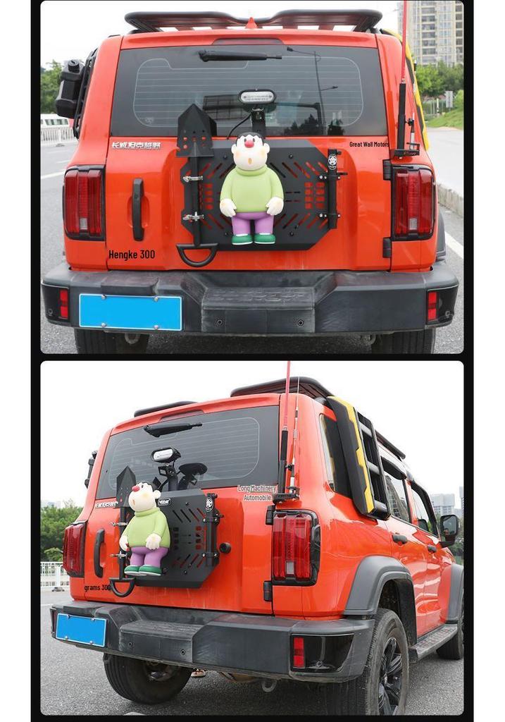 Tank 300 Tailgate Flagpole Antenna Bracket - Stainless Steel, Anti-theft, Multifunctional Car Rear Antenna