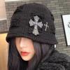 Europe and the United States Popular Autumn and Winter Hat Women Hole Old Bucket Hat Cross Hip Hop Wind Bag Head Hat Fashion Bucket Hat
