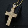 European and American Jewelry Gold-plated Diamond Cross Pendant Necklace