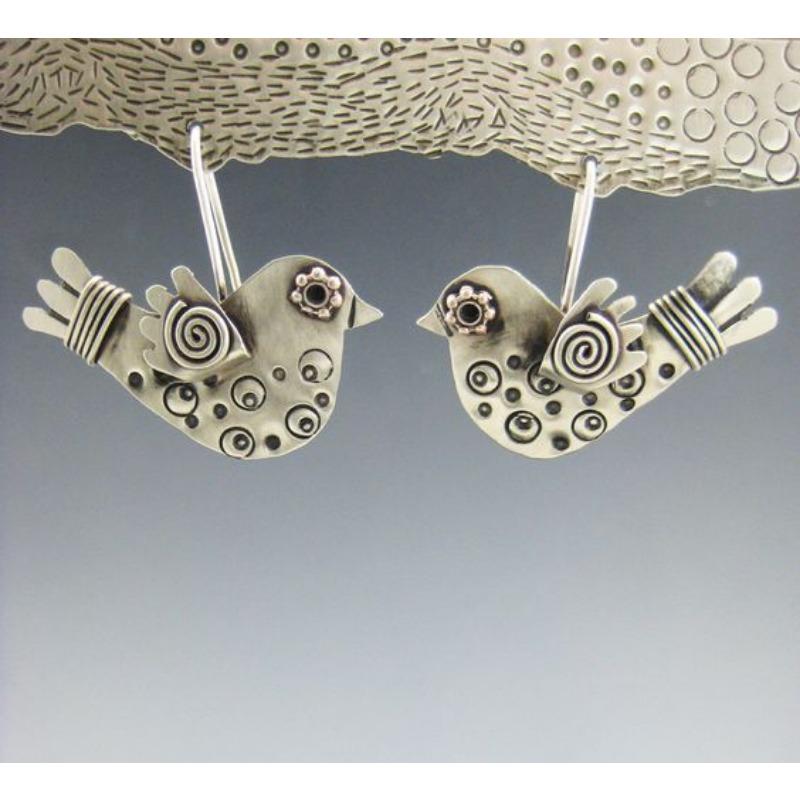 Vintage Charm Flower Bird Animal Geometry Earrings for Women copper Color Party Dangle Earrings Jewelry