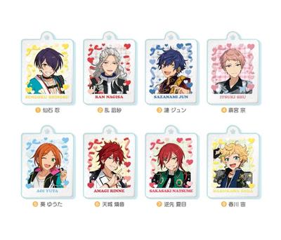 Ensemble Stars PUKU RAME ACKY -Puku Glitter Acrylic Key- Fbox BOX Product, 9 Types In Total, Approx. 64 X 45 X 3 Mm, Acrylic M
