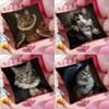 Renaissance Royal Cat Funny Cushion Cover Pattern Printed Pillowcase for Living Room Sofa Cushion Cover & Bedroom Decor