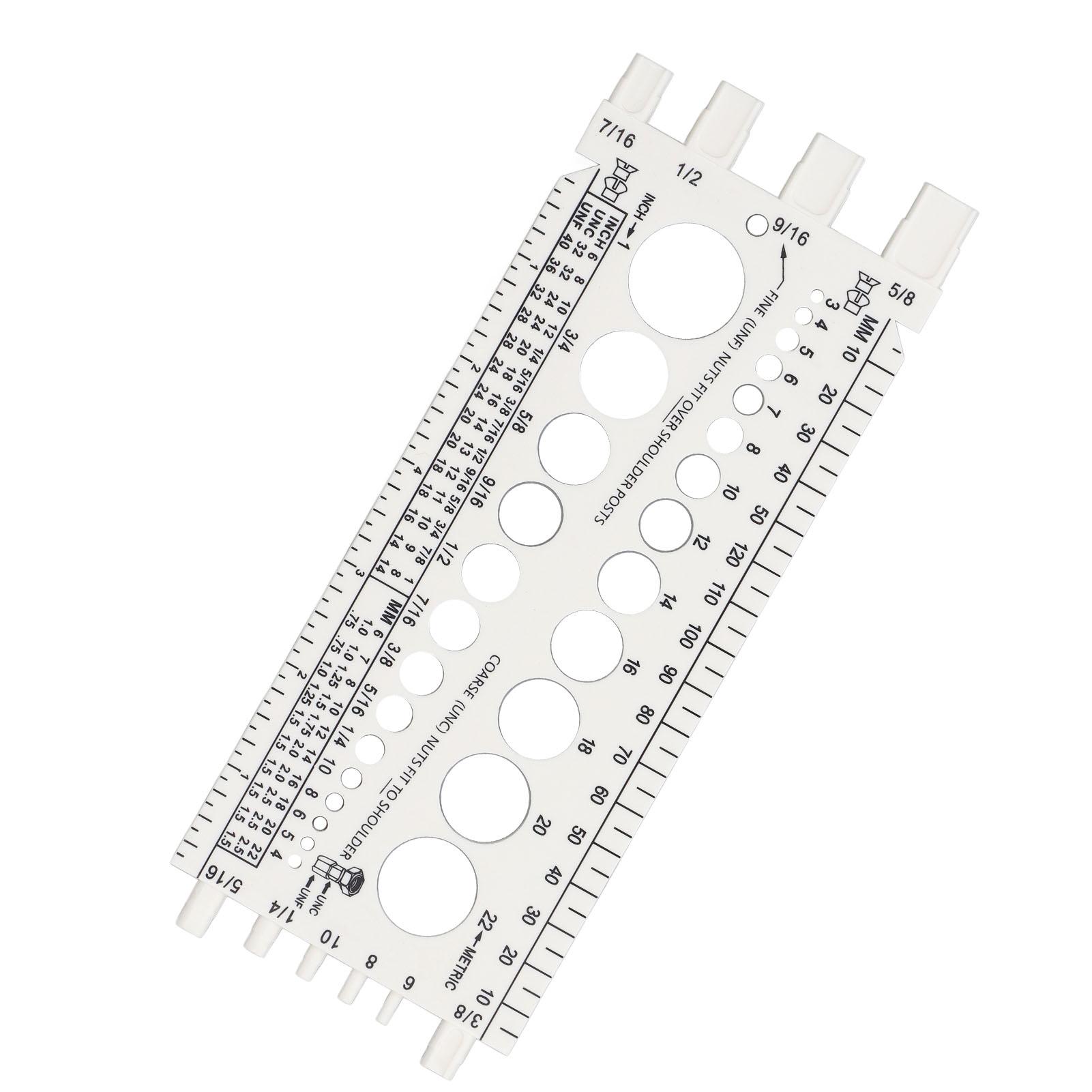 

Nut Thrd Gauge Checker M3 to M22 and #4 to 3/4 Sizes and Nut Identifier Gauge
