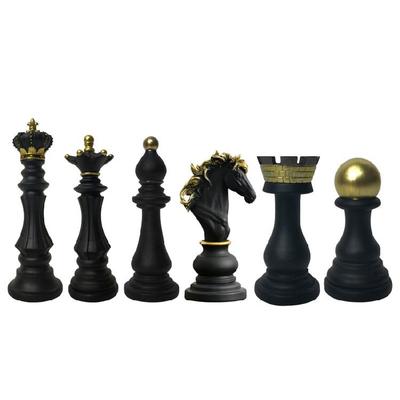 Šachové figurky z pryskyřice Deskové hry Mezinárodní šachové figurky Retro domácí dekorace