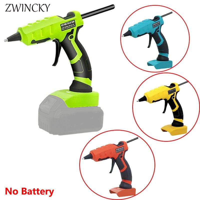 50W Cordless Glue Gun For Makita DEWALT Milwaukee 18V Battery With 20pc 7mm Glue Sticks Electric Repair Tool