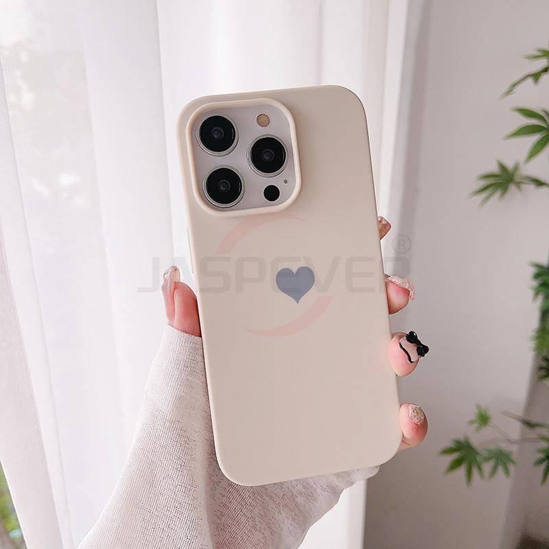 Fashion Love Matte Silicone Soft Candy Color Case For iPhone 15 14 Plus 13 12 Mini 11 Pro Max SE 2022 2020 Ultra Thin Back Cover
