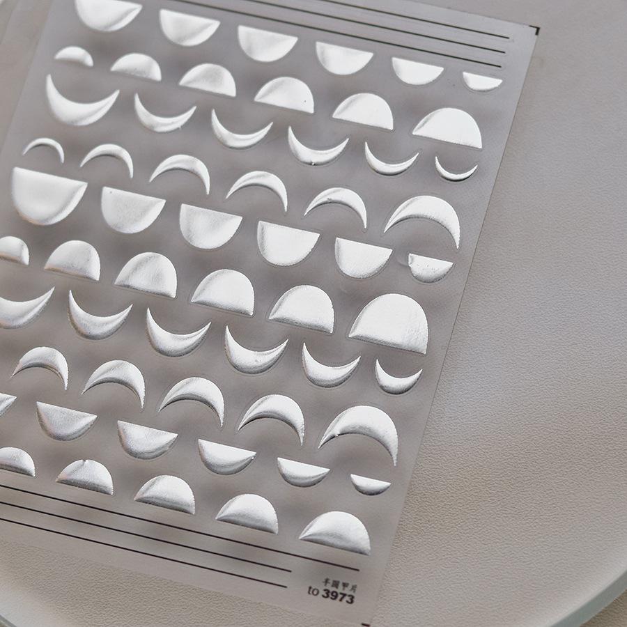 Позолоченный полукруг для ногтей наклейка своими руками креативное украшение to3973-SLIVER — фото 3