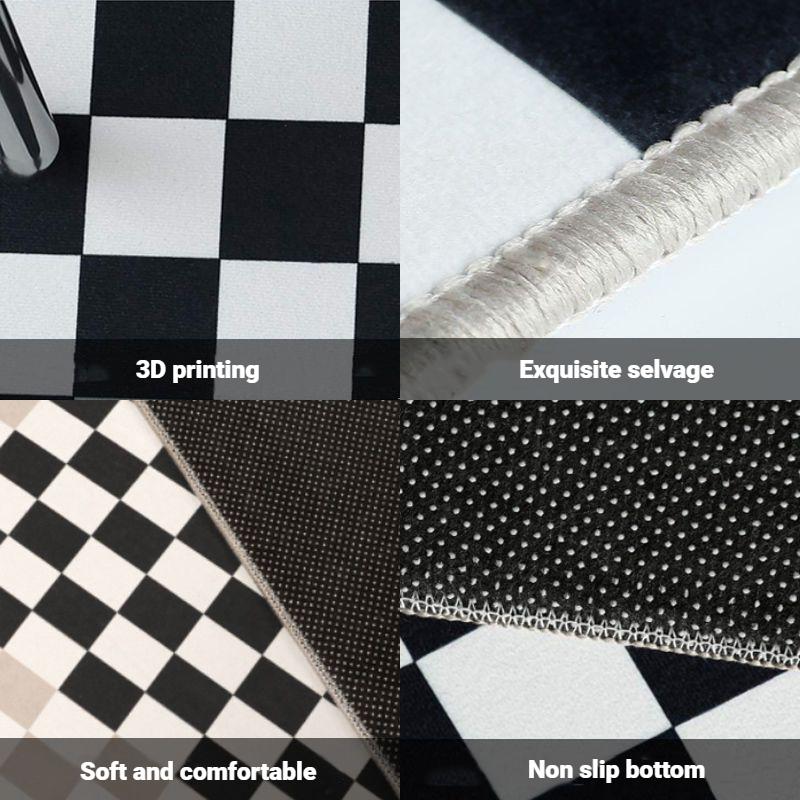 Nordic Geometric Bedroom Bedside Runner Carpet Decoration Living Room Anti Slip Washable Sofa Floor Mats Kitchen Easy Clean Rug
