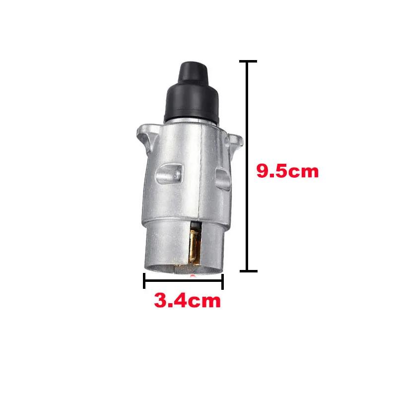 12V 7 Pin Aluminum Alloy Plug Trailer Connector Towing Supply Power Tool Caravan Truck Socket Accessories EU Plug Adapter