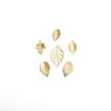Patterned Copper Leaf Pendant Curved Design Charm for DIY Jewelry Craft