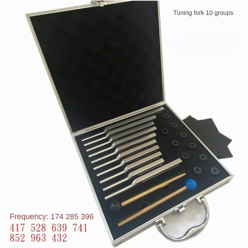 10 Sets Tuning Fork Colorful Tuning Fork Percussion Instrument Musical Body Sound Healing Relax