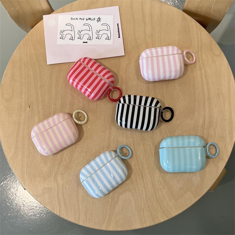 Simple Contrasting Stripes AirpodsPro1 Earphone Case for Apple 1/1/1/1st Generation Wireless Bluetooth Case