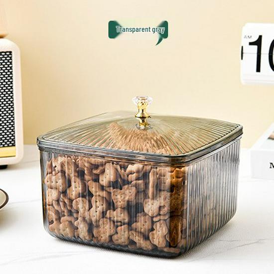 

Cream-Style Coffee Table Storage Box with Lid for Dried Fruits, Candy, or Cosmetics