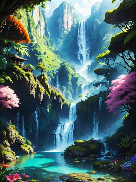 5D Diamond Painting Mosaic Mountain Waterfall Full Square Round Embroidery Natural Landscape Home Decor