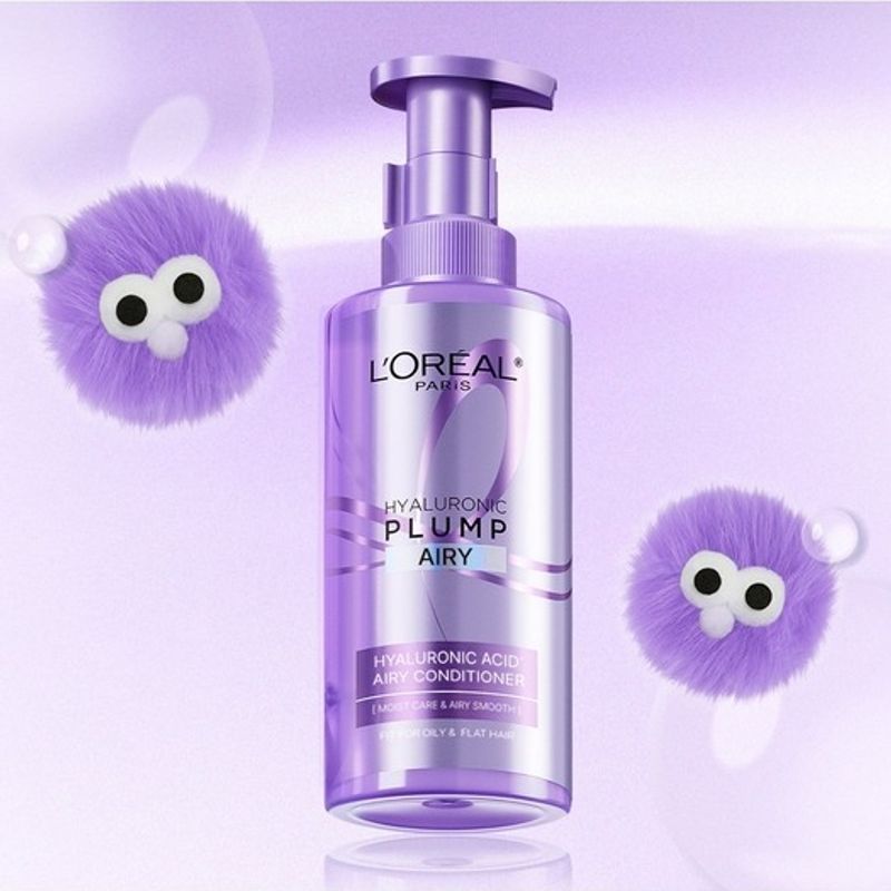 LOREAL PARiS Hyaluronic Acid Conditioning Hair Pack 440ml X 2 Shampoo Mini 100ml (random)