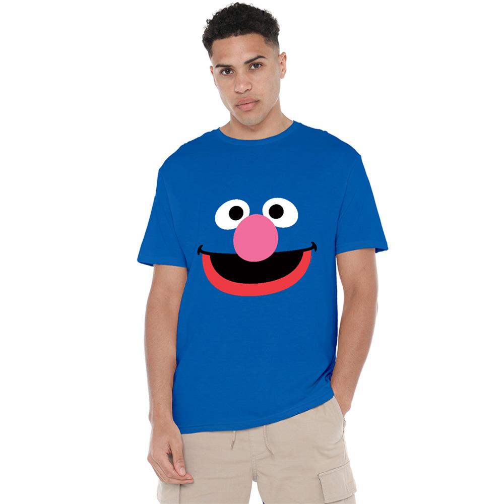 Sesame Street Unisex Adult Grover Face T-Shirt