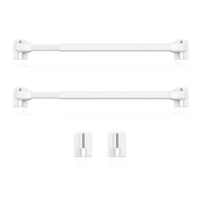 2 τεμάχια ρυθμιζόμενες ράβδοι κουρτίνας με δυνατότητα επέκτασης χωρίς τρύπημα, αυτοκόλλητες ράβδοι κρεμάσματος για μπάνιο στο σπίτι και το ξενοδοχείο