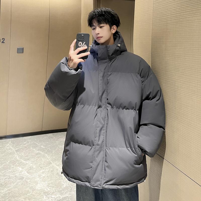 Cotton Clothes Men's Season New Thickened Loose Versatile Hooded Bread Clothes Cotton Clothes Student Jacket