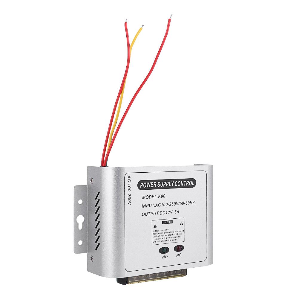 12V 5A Door Access Control System Power Supply Adapter 110-240V