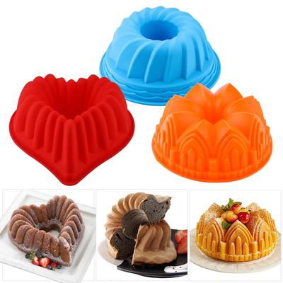 3D Tvar Náhodná Barva Silikonová Forma na Pečení Koláčů DIY Pečení Dezertů Mousse Dort Pečicí Nástroje Umění Dort Pečicí Plech Nástroj Model
